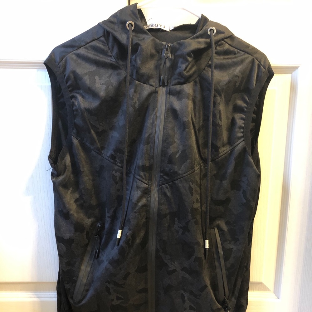 WSGYJ Black Camo Sleeveless Hoodie
